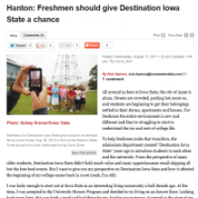 Freshmen should give Destination Iowa State a chance