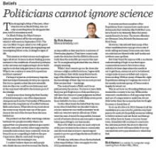 Politicians cannot ignore science